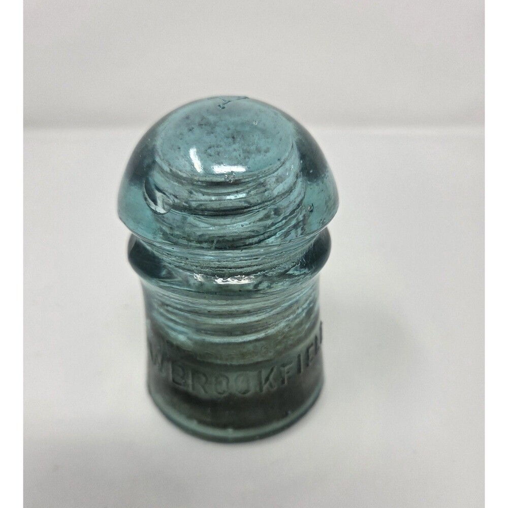 Vintage Brookfield New York Glass Insulator Aqua CD145 Dome Top No Damage - Picture 5 of 9